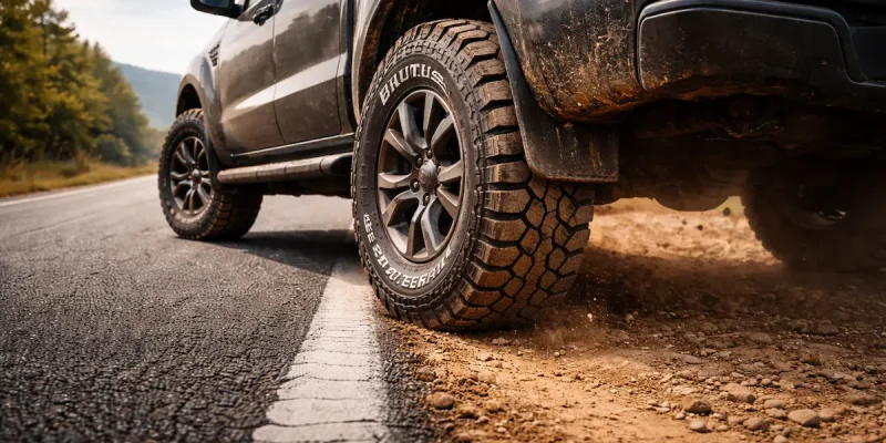 Pneu XBRI Brutus A/T em uso off-road leve