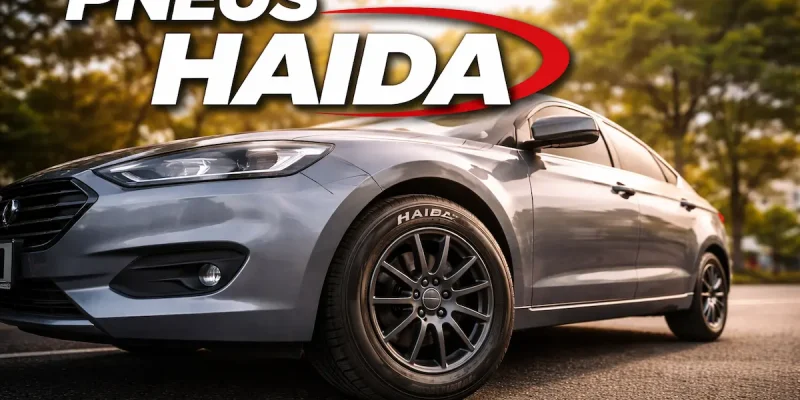 Carro com pneus Haida destacando desempenho e estabilidade no uso urbano